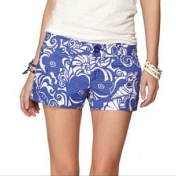 Lilly Pulitzer Seahorse Shell Walsh Shorts, 0 - Picture 1 of 7